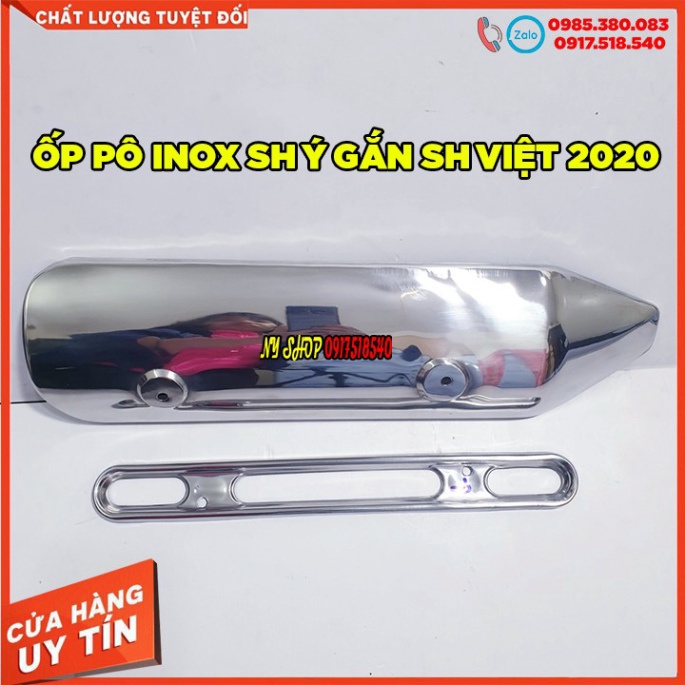 ỐP PÔ INOX SH Ý GẮN SH 2020 Ảnh thật Sp