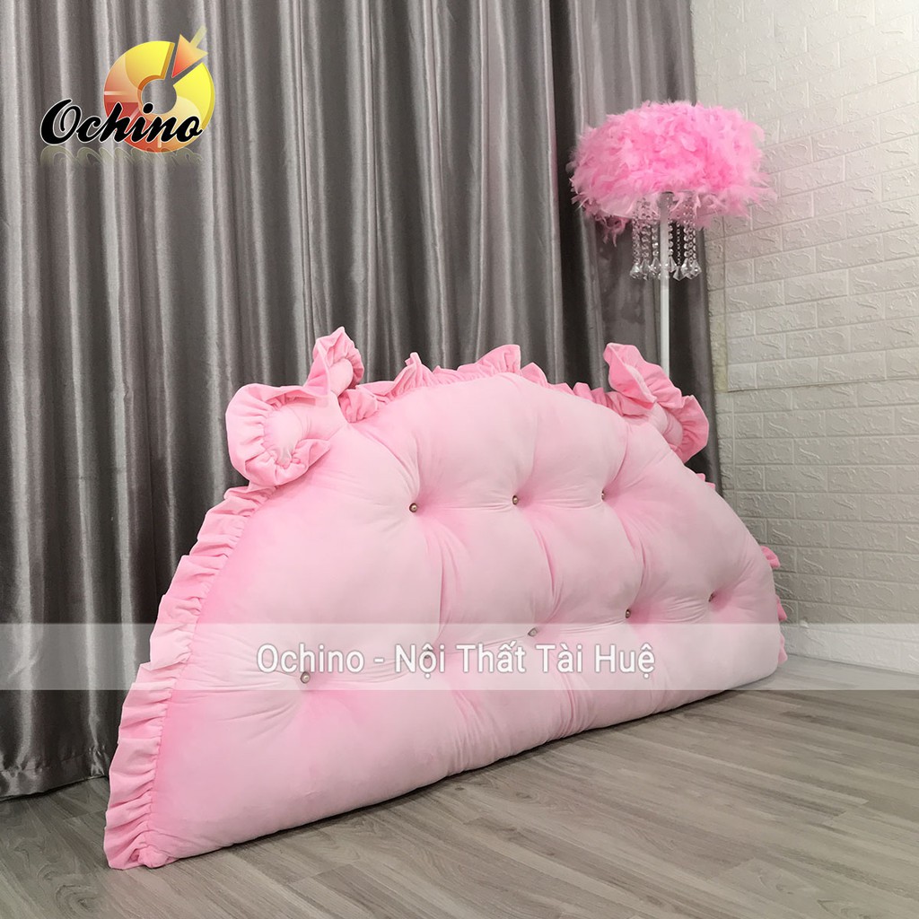 Gối Tựa Đầu Giường Đính Khuy Mẫu Hoàng Gia Cao Cấp Size 1m2-55 và 1m6-75 (Hàng có Sẵn)