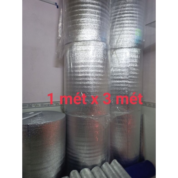 Mút xốp OPP một mặt bạc khổ 1 mét - cách nhiệt, cách âm, bảo ôn (dài 3 m)