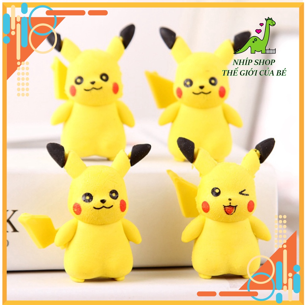 Tẩy bút chỉ hình Pikachu, Cún con, xe ô tô cực kỳ đáng yêu -Nhíp Shop