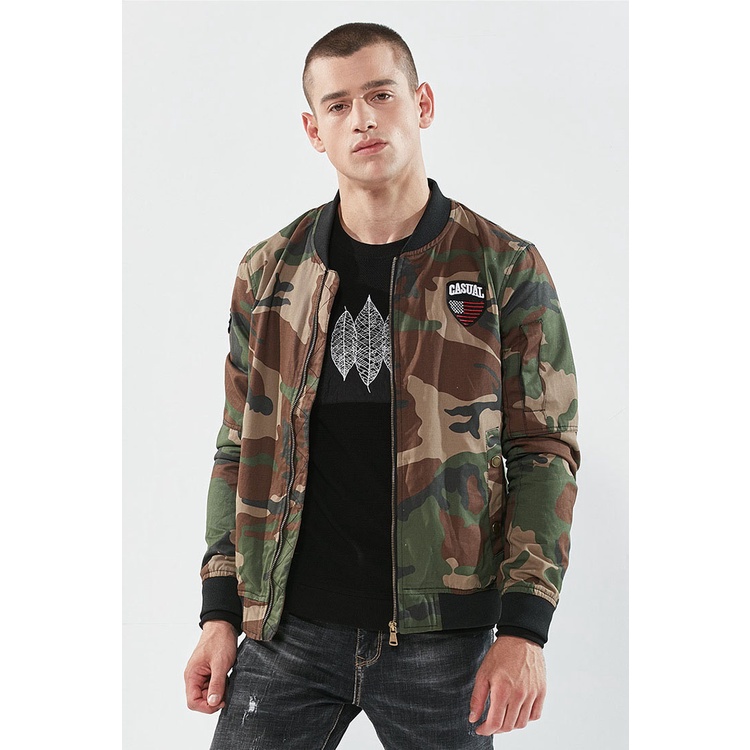 Áo khoác Bomber hoạ tiết rằn ri cá tính