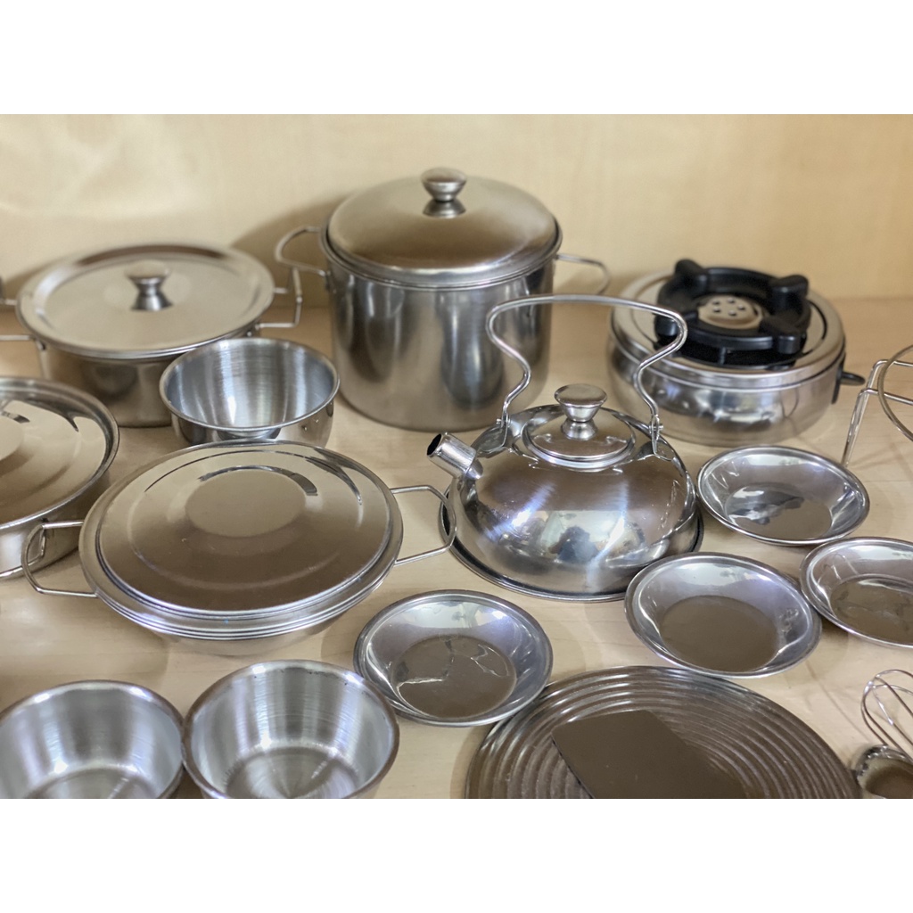 Đồ Chơi Nấu Ăn 40 Món Inox, Bộ Nấu Ăn 40 Chi Tiết Cao Cấp