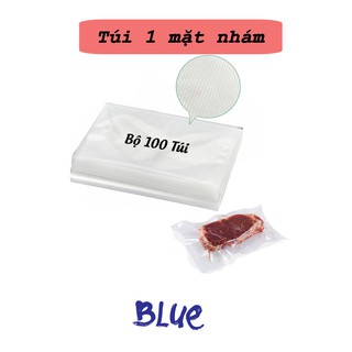 Bộ 100 túi hút chân không một mặt nhám đầy đủ kích thước, hàng chất lượng cao siêu bền.