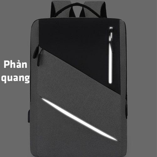 Balo Laptop Phản Quang, Cặp Đựng Máy Tính Cá Nhân Kích Thước 15.6 inch Có Cổng USB Đẹp Và Chống Sốc Giá Rẻ - 1331