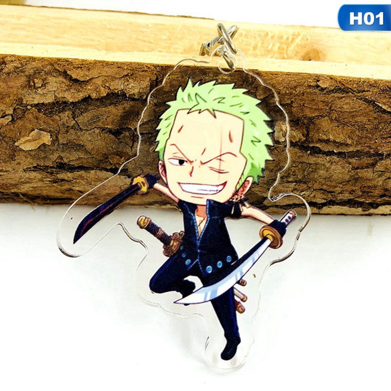 Tmdbyx Móc khóa kiểu hoạt hình one piece hai mặt dễ thương