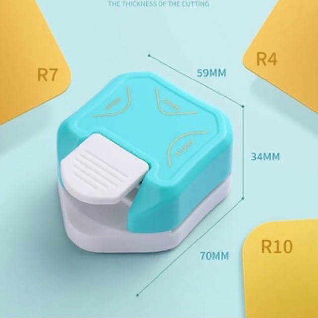 Dụng cụ bấm góc bo tròn 3 trong 1, bấm góc học liệu, flashcards thẻ card ảnh nhỏ gọn sắc bén