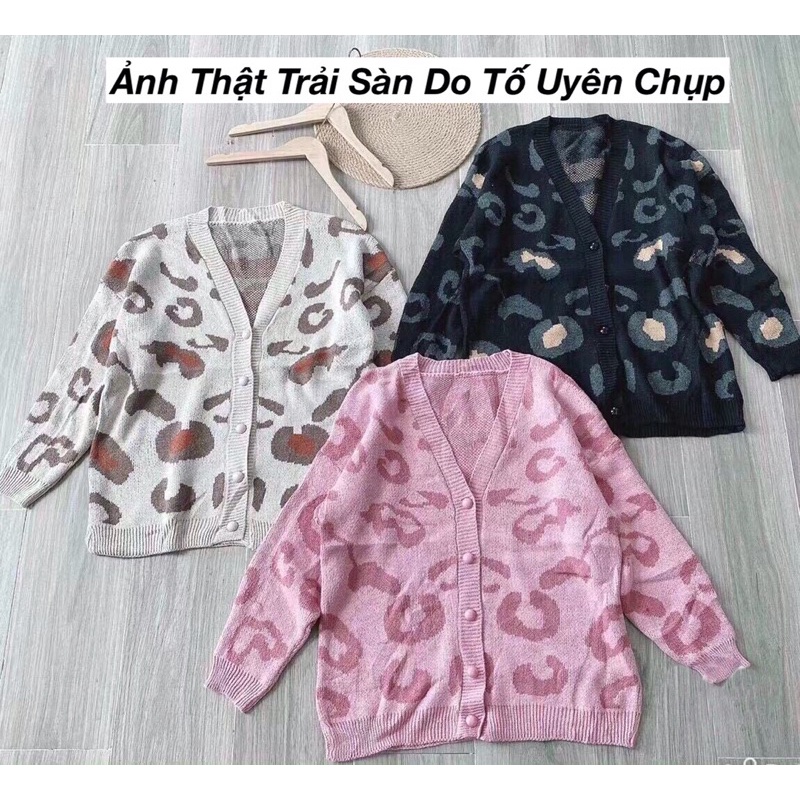 (T.U Bigsize 50-80kg) Áo Cadigan Len Da Báo Chất Dày Hàng Loại 1 | BigBuy360 - bigbuy360.vn