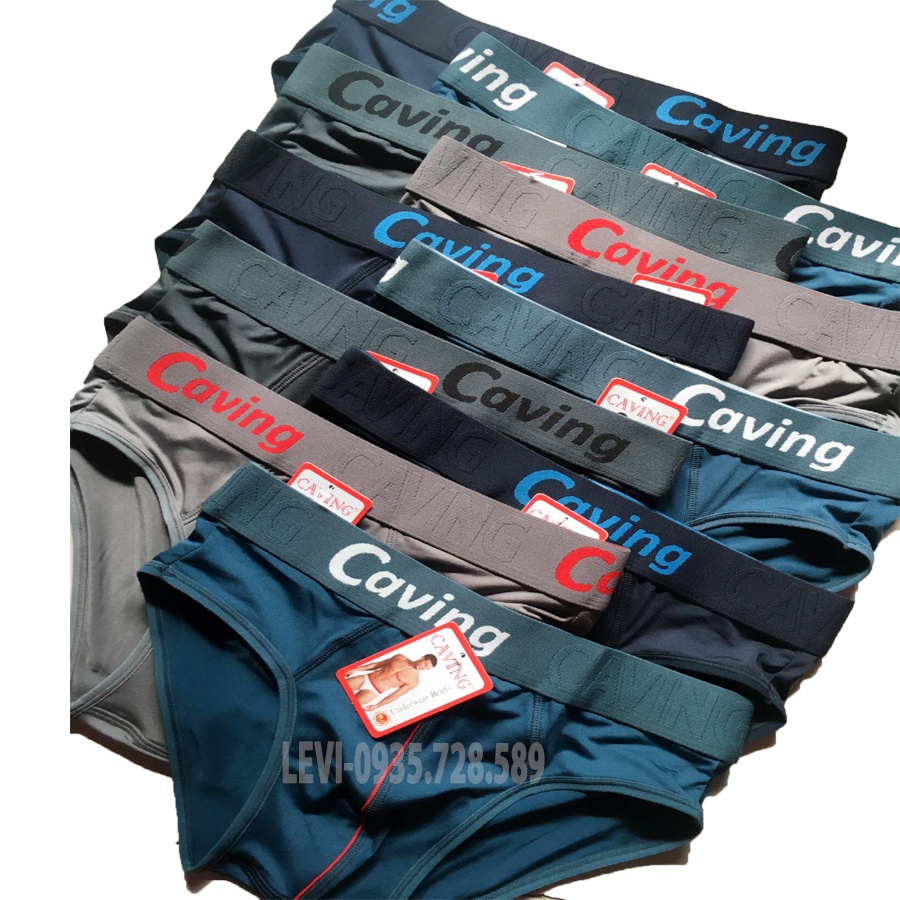 [6 Cái] Combo 06 Quần Lót Nam CAVING Vải Thun Lạnh Cao Cấp, Cạp 4cm, Co Dãn, Thấm Hút Tốt, Kháng Khuẩn