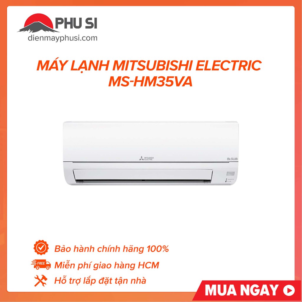 MIỄN PHÍ CÔNG LẮP ĐẶT_ MS-HM35VA - Máy lạnh Mitsubishi Electric MS-HM35VA, 1 chiều, 1.5 HP