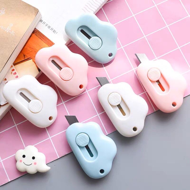 Dao Rọc Cắt Giấy Mini Hình Đám Mây Cute Làm Móc Khóa Nhiều Màu Sắc Dễ Thương 88282 Tổng Kho Sỉ Gia Dụng