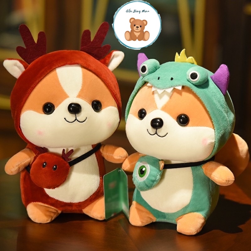 Gấu Bông Chó Shiba Cosplay Mềm Mịn Gấu Bông Mina