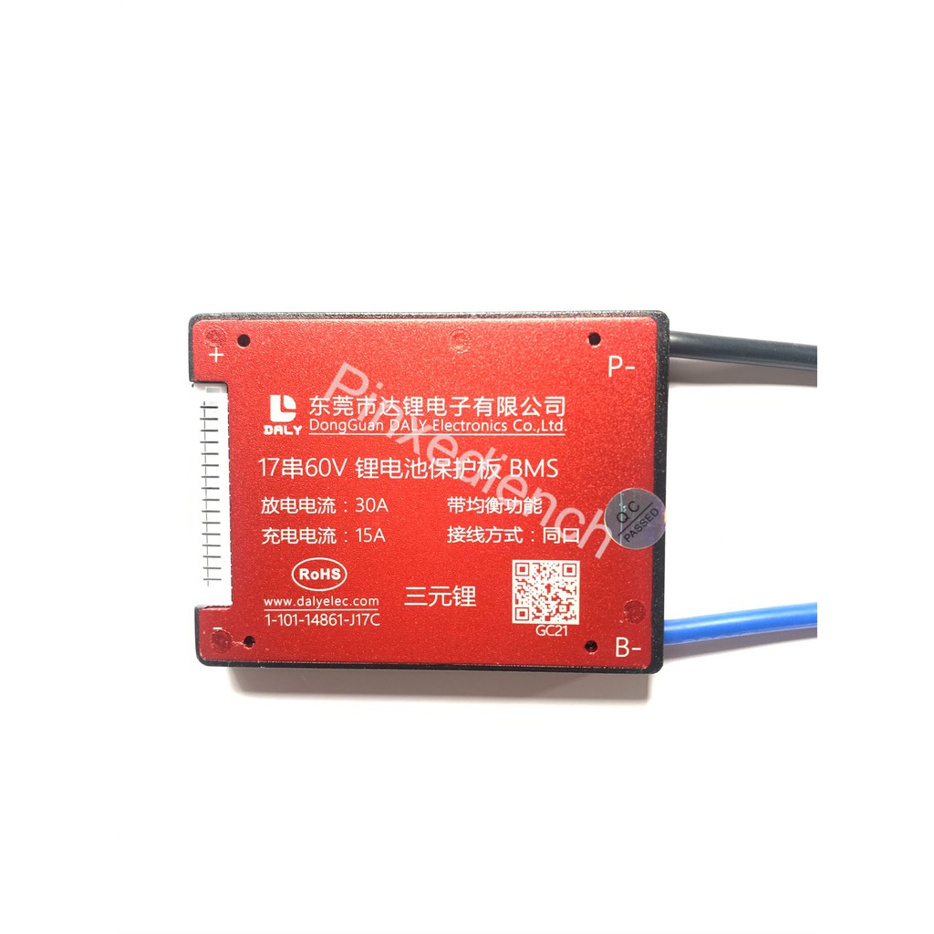 Bảng mạch bảo vệ pin 18650 Lithium Ion 3.7V BMS DALY 17S 60V-71.4V 30A chính hãng