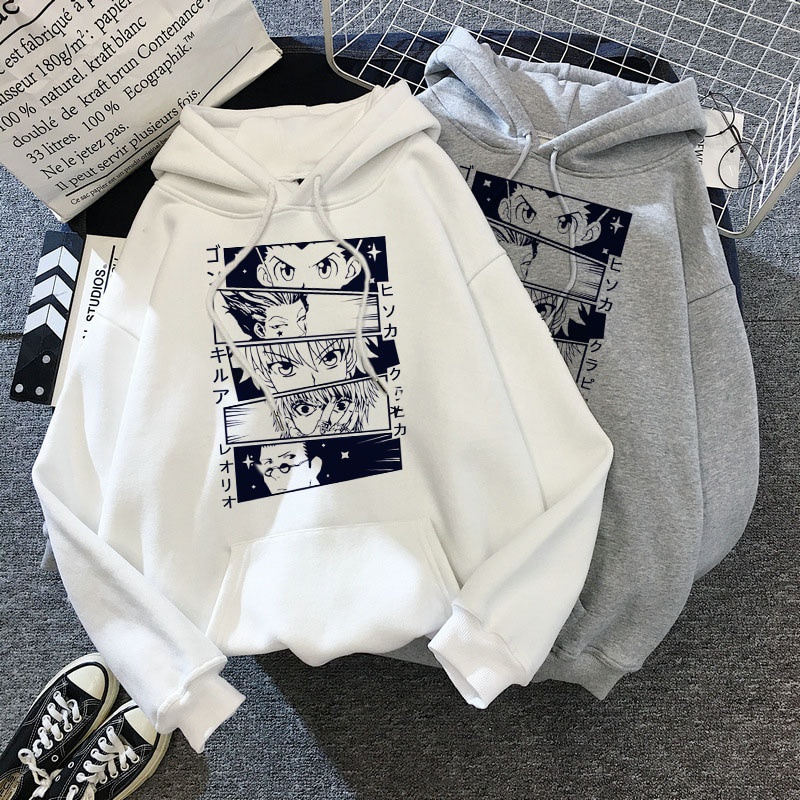 Áo hoodie tay ngắn in hình Anime Manga Hunter X Hunter 2021 cho tuổi teen