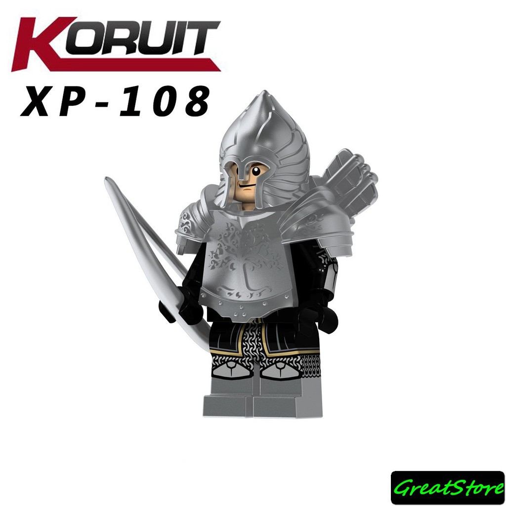 ( Chất , Hãng Sẵn Sàng ) MINIFIGURES LEGO KT1015 Hiệp Sĩ Gondor Giáp Bạc Chúa Tể Chiếc Nhẫn - The Lord of the Rings