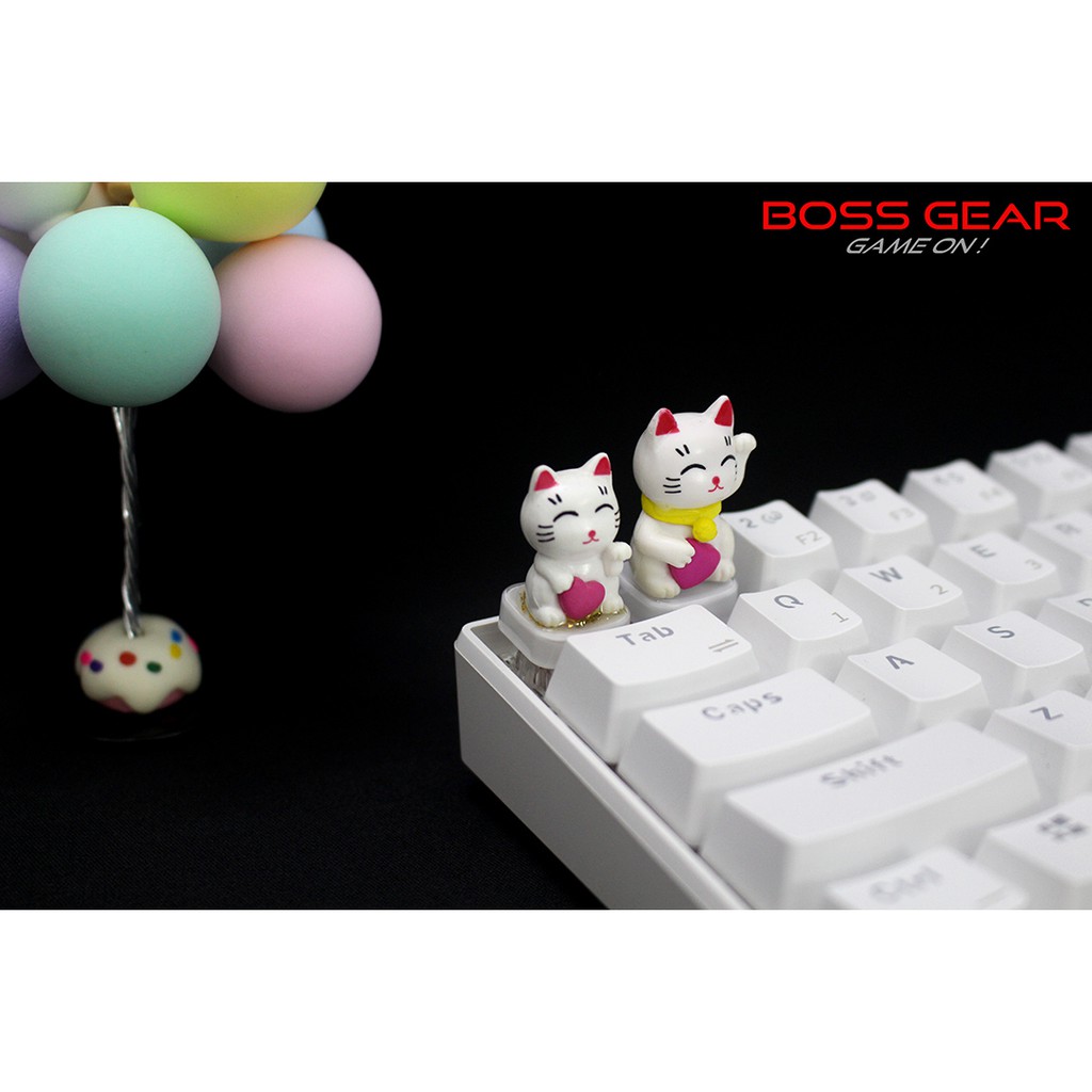 Keycap lẻ hình Mèo thần tài siêu dễ thương( Keycap Artisan )