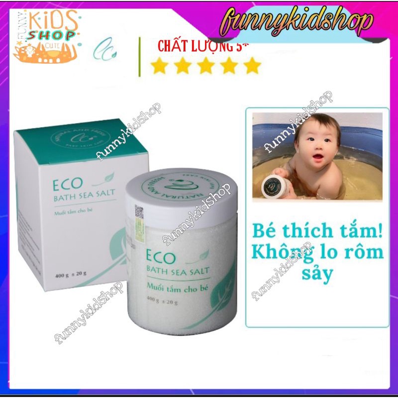 Muối Tắm Bé sinh dược Eco 400g - Muối tắm eco - hết rôm sảy, dị ứng - muối tắm bé thảo dược eco - Muối tắm bé eco