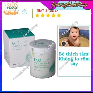 Muối Tắm Bé Eco 400gr -  Muối tắm bé thảo dược Eco hết rôm sảy, dị ứng tặng cốc