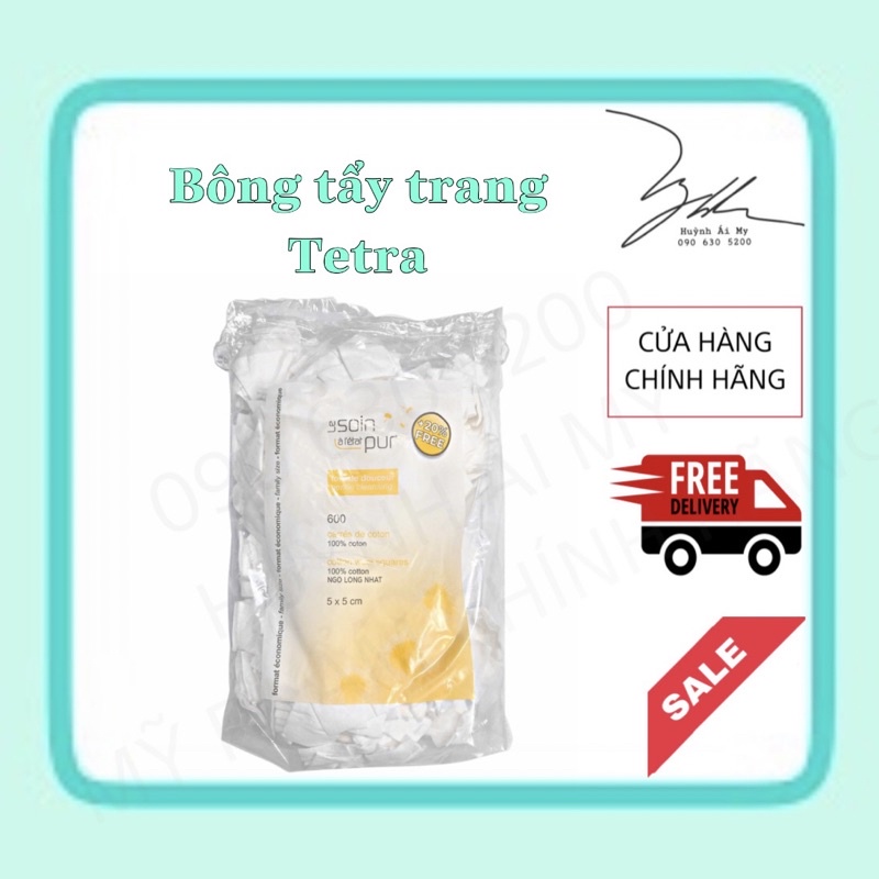 [CHUẨN AUTH] Bông tẩy trang Tetra Pháp 500 miếng, 600 miếng