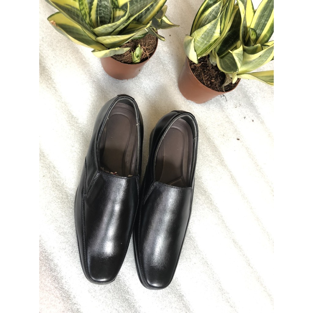Giày tây nam công sở màu đen sáng bóng lịch lãm size 38 đến 44- da bò 100%