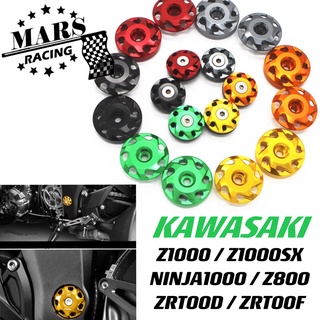 Đối với kawasaki z1000 ninja1000 z800 z1000sx zrt00d t00f zx10r phụ kiện xe máy khung lỗ nắp đậy khắc trang trí vít trang trí khung trang trí lỗ nắp khắc vít trang trí