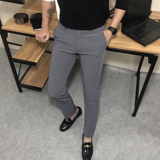 Quần âu nam - quần tây nam cao cấp thời trang công sở - chất liệu dầy dặn, co giãn, ống côn slimfit trẻ trung
