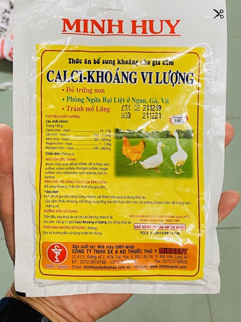 KHOÁNG VI LƯỢNG MINH HUY gói 100g.