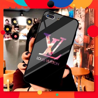Ốp iphone - ốp kính - m364 lv nâu dành cho iphone 6 6s 6plus 6splus 7plus 8plus x xs . ...