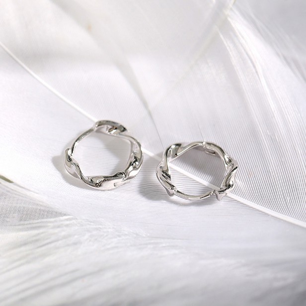 Khuyên Tai Bạc Sweetee Earring, Bông Tai Bạc 925 Dạng Vòng Xoắn E4018 - Giá 1 Chiếc