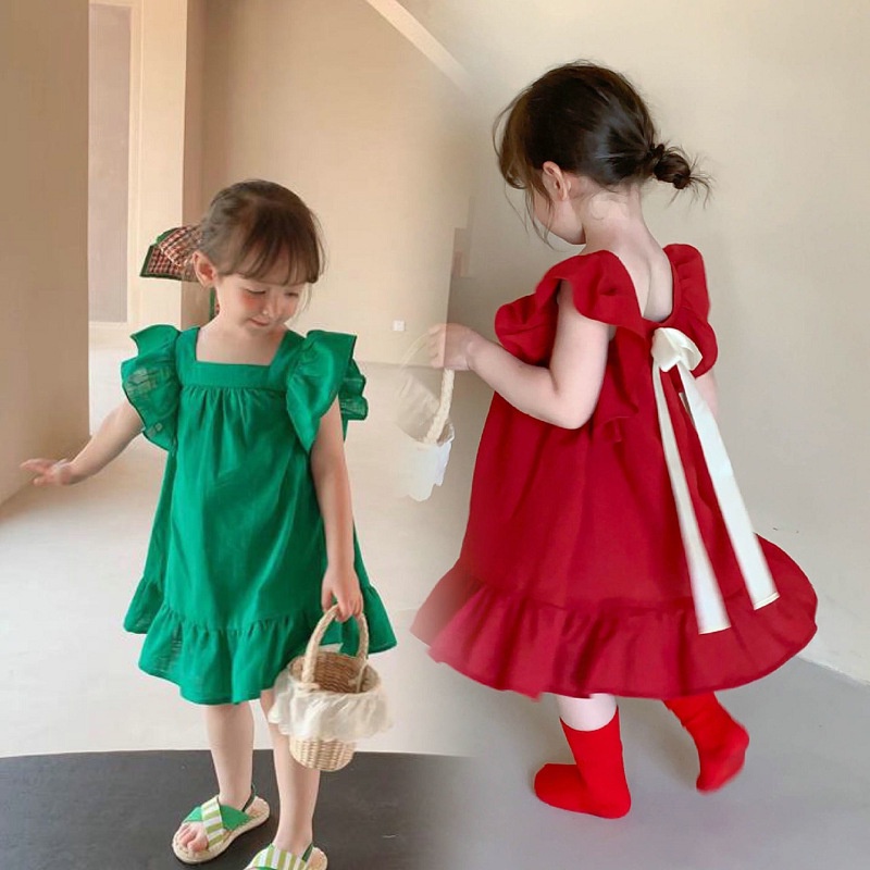 váy đầm bé gái đầm cánh sen maxi VL85 size 90-130 9-28 kg thời trang trẻ em hàng quảng châu