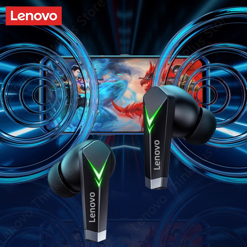 Tai nghe không dây Lenovo Live Pods LP6 gốc Tai nghe chơi game TWS Bluetooth 5.0 Chơi game Độ trễ thấp Tai nghe thể thao Tai nghe với Microphone 3D Stereo Bass Tai nghe