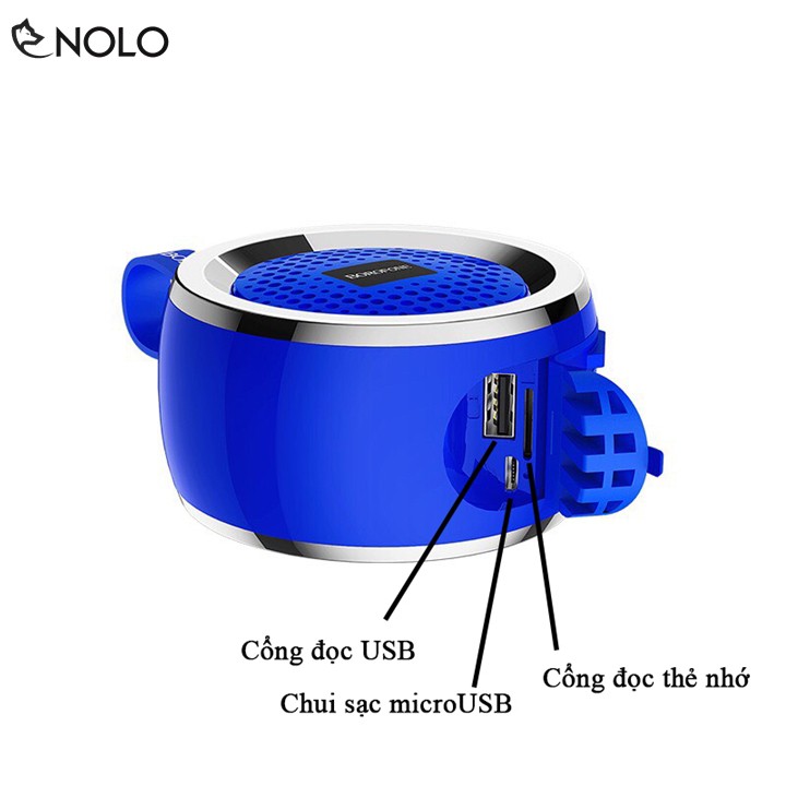 Loa Bluetooth Thế Hệ V5.0 Borofone BR2 Hỗ Trợ Chơi Nhạc Qua Thẻ Nhớ USB Đài FM Dung Lượng Pin Sạc 500mah Công Suất 5W