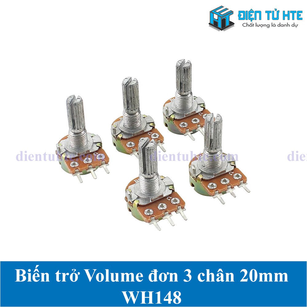 Biến trở - Triết áp volume đơn WH148 3 chân dài 20mm