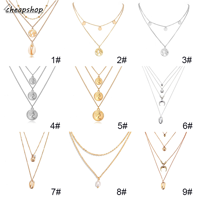 iF YOU Dây Chuyền Hợp Kim Nhiều Lớp Phong Cách Bohemian Thời Trang Cho Nữ