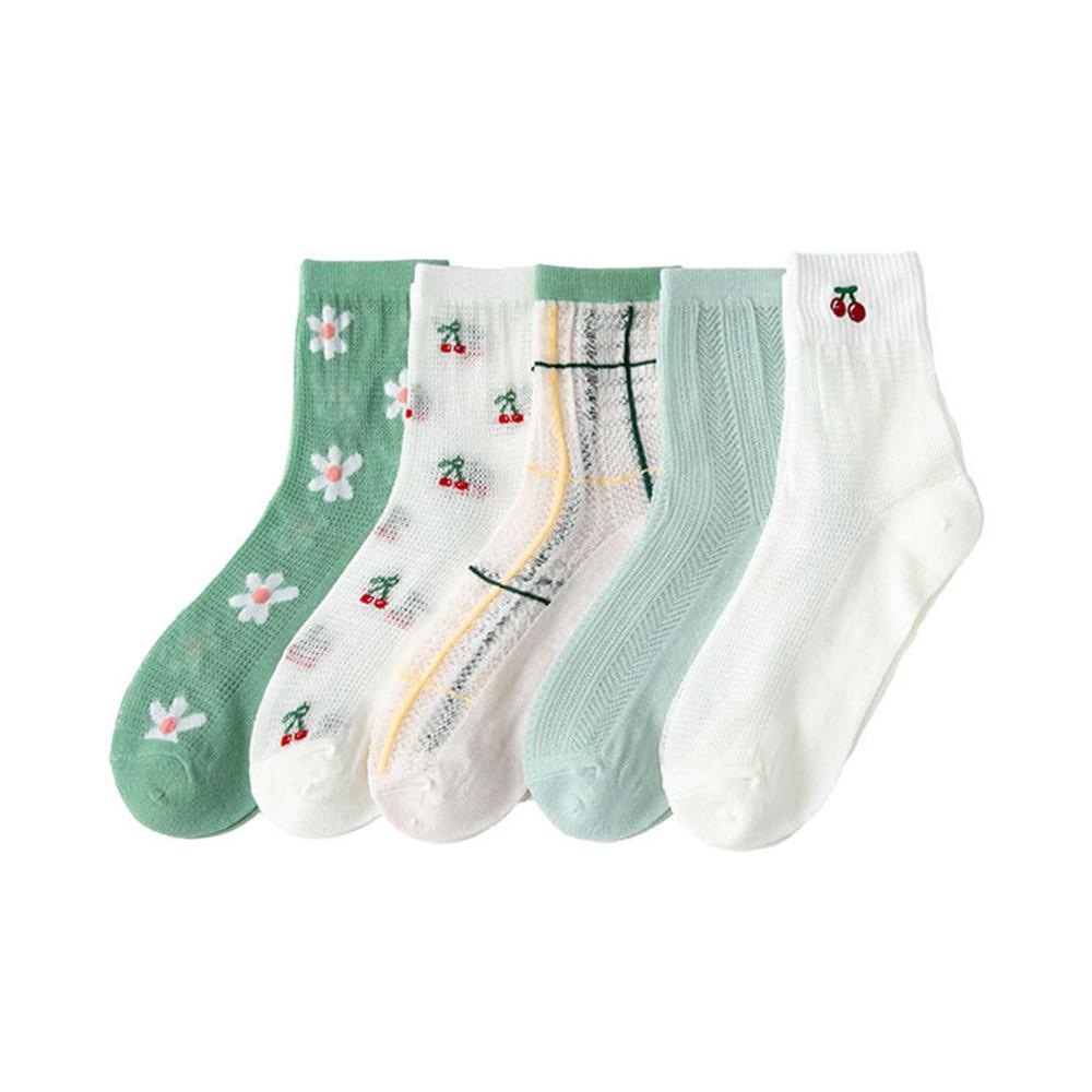 Tất Lưới Trong Suốt Họa Tiết Cherry Phong Cách Hàn Quốc VANES1