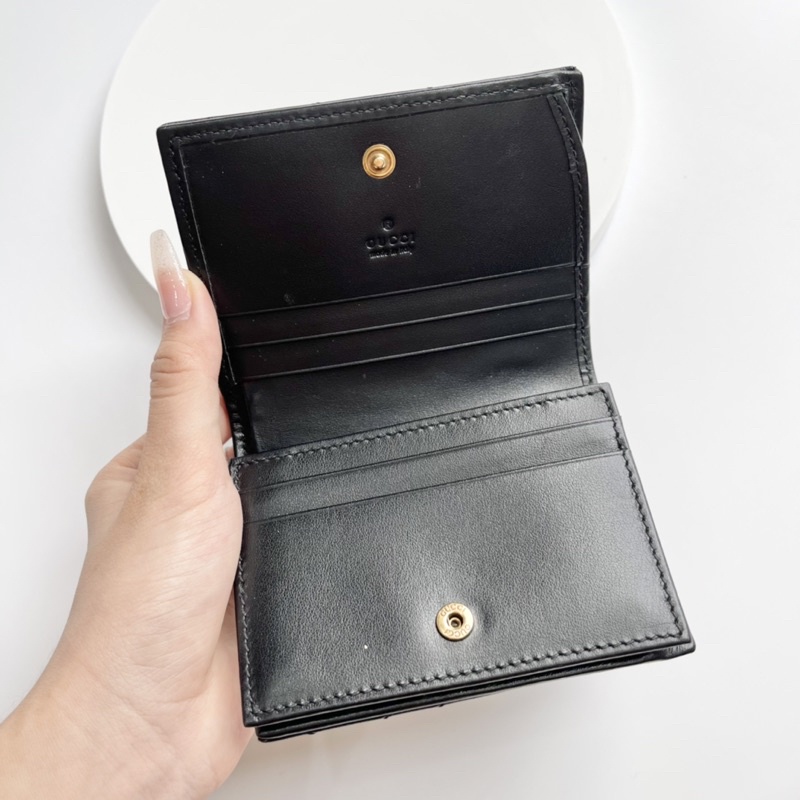 Ví bấm Gucci mm màu đen