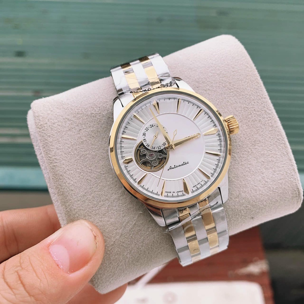 Đồng hồ Nam seiko hở mặt chạy cơ automatic nhiều màu máy Nhật size 40mm dây kim loại