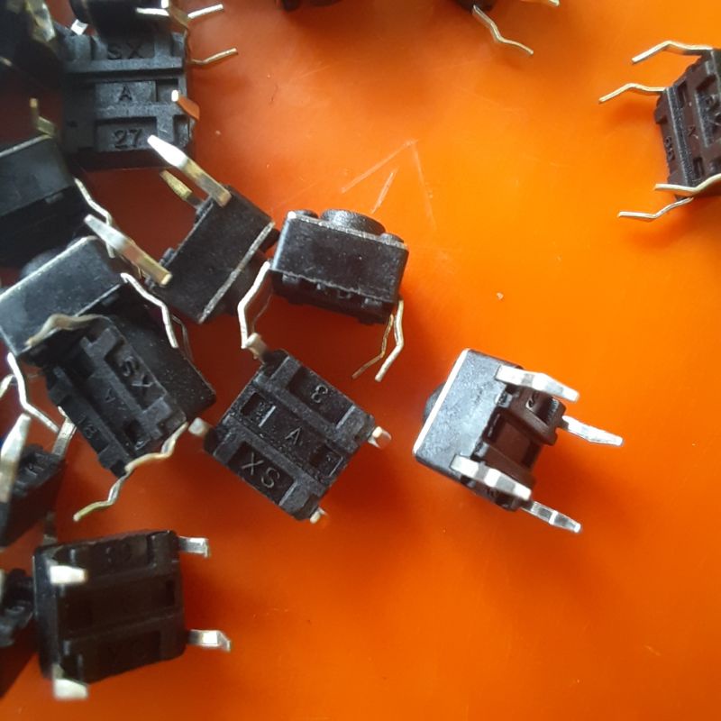Nút Nhấn 4 Chân Vuông Đen 6x6x5mm