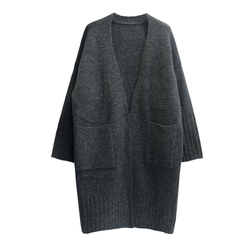 (ORDER) Áo khoác cardigan len mềm mịn dày dặn dáng rộng dài hai túi không khuy style Hàn Quốc cao cấp | BigBuy360 - bigbuy360.vn