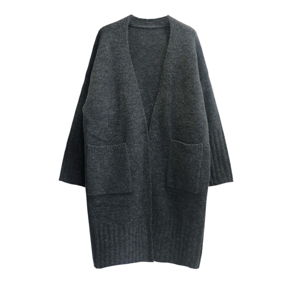 (ORDER) Áo khoác cardigan len mềm mịn dày dặn dáng rộng dài hai túi không khuy style Hàn Quốc cao cấp ( HÀNG_MỚI )