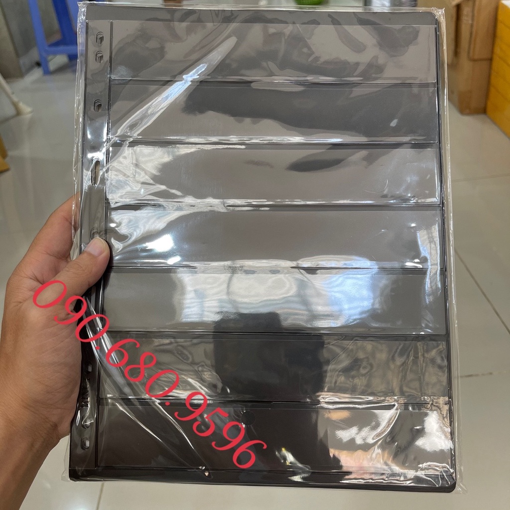 Combo 10 Lá Phơi Đựng Tem 7 Ngăn Chính Hãng Mingt - PCCB 9 Lổ