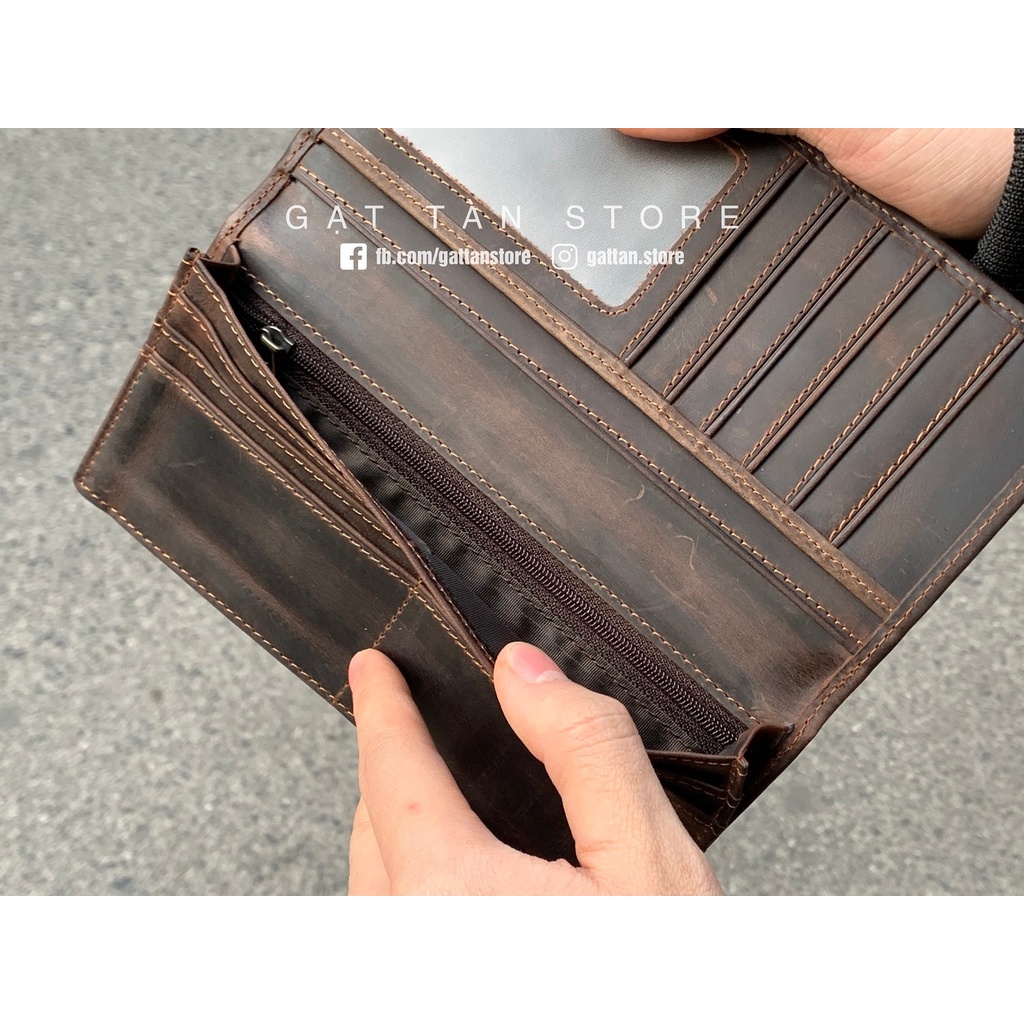 [BẢO HÀNH TRỌN ĐỜI] Ví Dài Nam / Bóp Da Nam Đựng THẻ Cao Cấp Hàng Đẹp Gạt Tàn Store / Cam Kết Da Bò Thật 100% - VD-L124