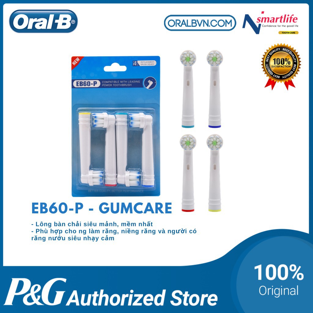 Đầu bàn chải điện thay thế EB25-P- FLOSS ACTION làm sạch sâu các kẽ răng sản xuất theo tiêu chuẩn của Oral B t11