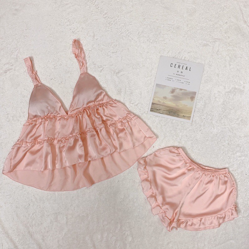 Đồ ngủ sexy nữ 🌸 Freeship 🌸 Đồ ngủ sexy nữ gợi cảm chất lụa satin sang chảnh Freesize dưới 60kg - Linqu Sleepwear | BigBuy360 - bigbuy360.vn