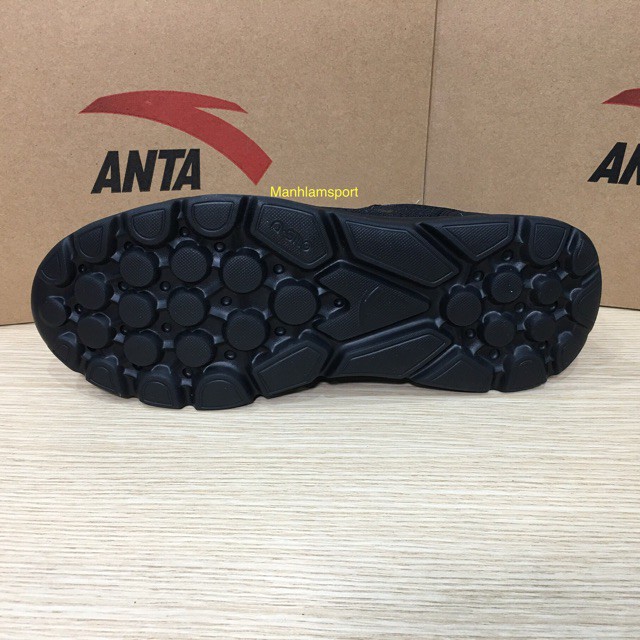[Tặng tất] Giày chạy bộ Anta R-5525 Đen đi nhẹ, êm, vải mềm, da chống nước, bảo hành 2 tháng, đổi mới trong 7 ngày
