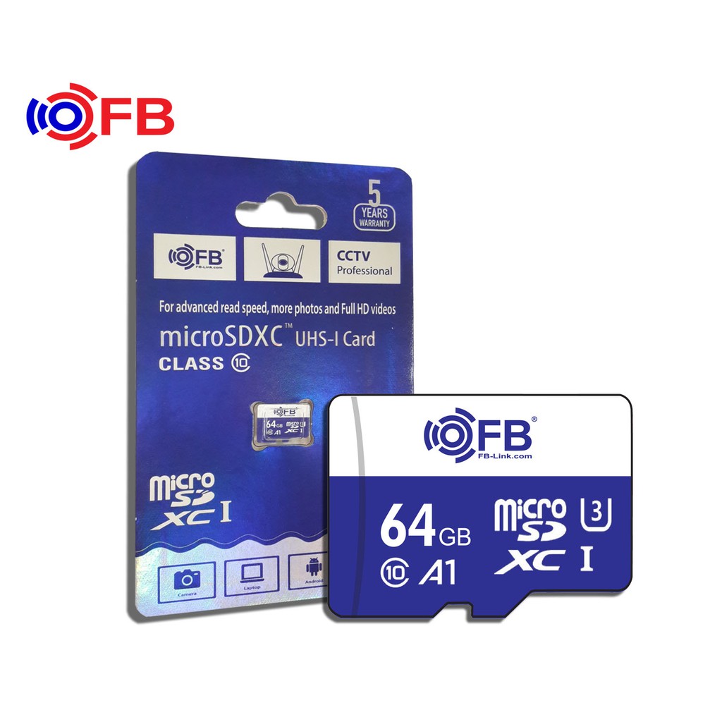 Thẻ nhớ MicroSD FB-LINK 64GB - BOX C10 (Chuyên dùng camera)