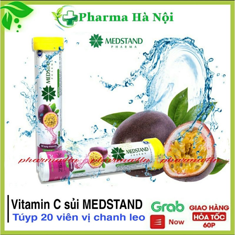 Viên C sủi Pluszs MEDSTAND túyp 20 viên - bổ sung vitamin C,bồi bổ cơ thể