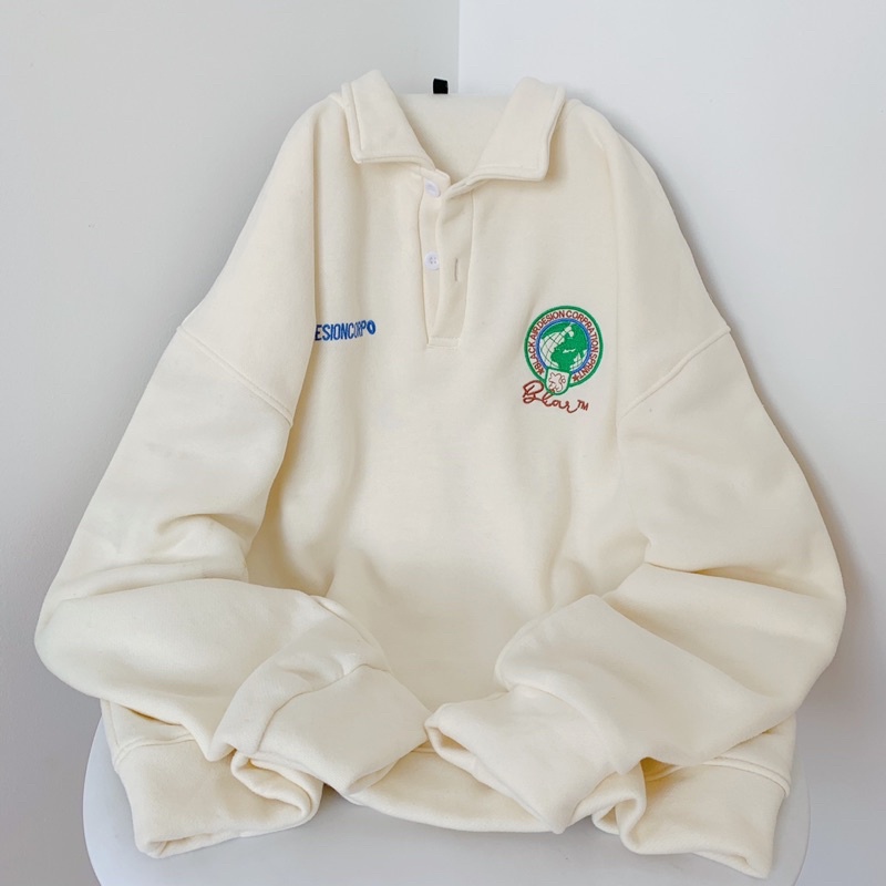 Áo Polo Sweater Form Rộng Nam Nữ Unisex In Chữ BLACKAIR - Homies Saigon