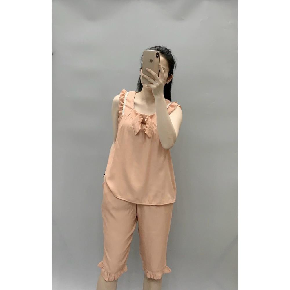 Bộ Đồ Pijama Cộc Tay- Bộ Đồ Mặc Nhà-Vải Đũi Thái Họa Tiết Mát Lịm [Hàng Loại 1 Siêu Đẹp ]