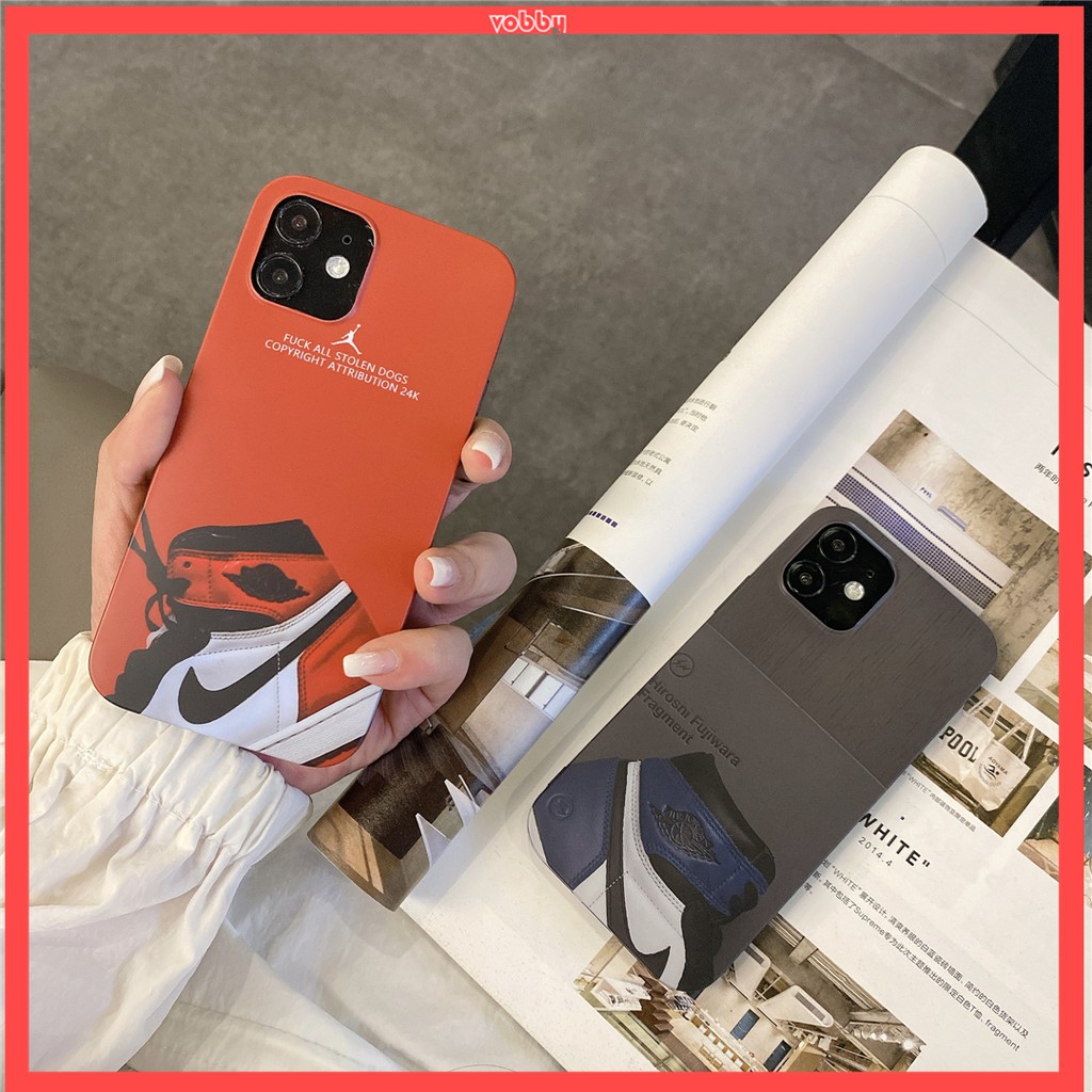 Ốp lưng nhựa dẻo họa tiết giày Jordan 1 cho IPhone13 12 Mini 11 PRO MAX 7/8plus SE2020 X/XS XR XSMAX
