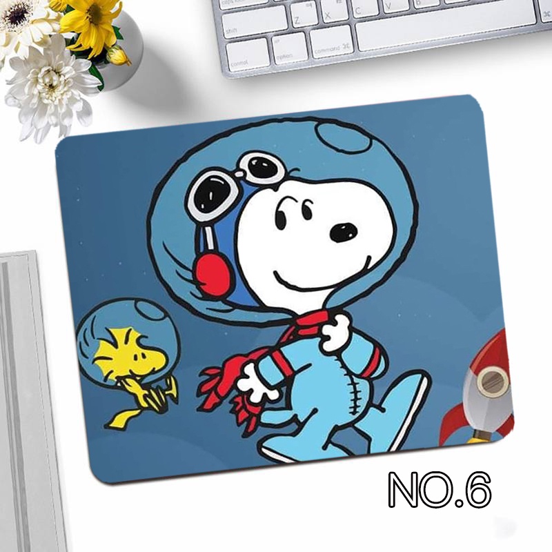 Miếng Lót Chuột Và Bàn Phím Máy Tính Chống Trượt In Hình Hoạt Hình Snoopy